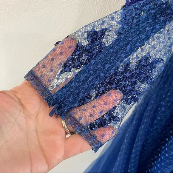 MAC DUGGAL | Navy Blue Evening Ball Gown 65841R - Picture 6 of 16